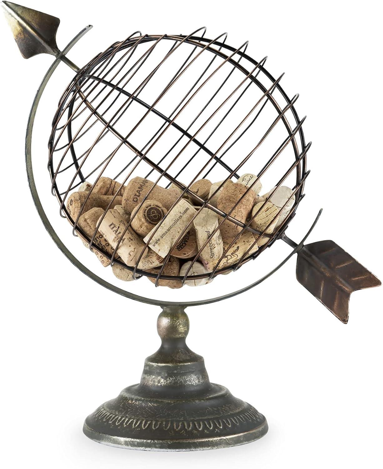 imageTwine Wise Owl Cork Holder Decorative Wine Cork Storage and Decor Set of 1 Metal with Rustic Bronze Finish Owl Cork DisplayOld World