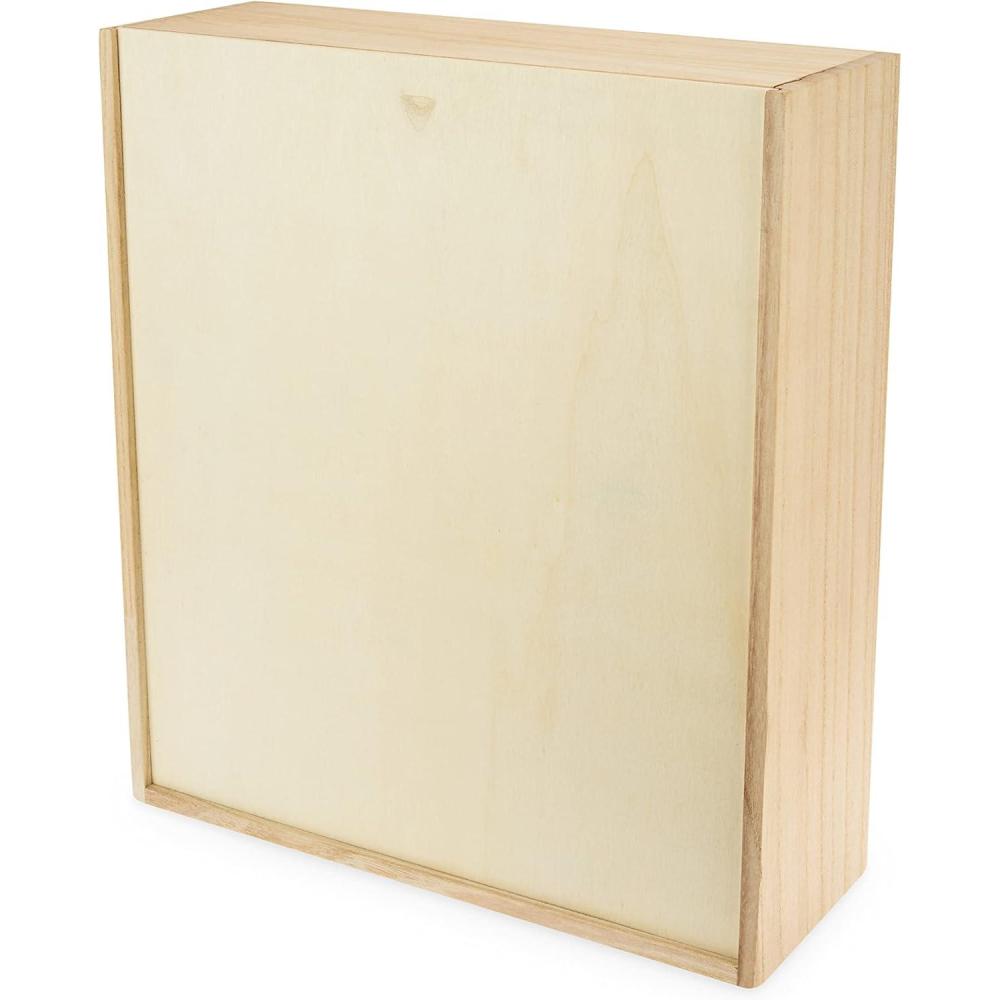 imageTwine Paulownia Wood Wine Large Gift Box Festive Wine Wooden Box Wine Boxes for Gifts Wood Box Wine Bottle Gift Box Wine Storage Wine Bottle Box Wine Accessories Fits 3 Standard Wine BottlesNatural