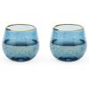 Dark Blue Stemless Wine Glass Set