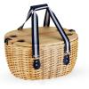 imageTwine Central Park Outdoor Picnic Basket with Lid and Handle Four Person Wicker Picnic Basket with Accessories Picnic Equipment 22Piece Set