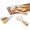 imageTwine Cork Handle Cheese Spreaders Knives Set  Appetizer Serving Knives  Cream Cheese Spreaders  Set of 4