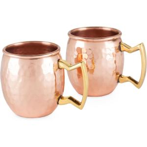 Twine 3621 Old Kentucky Home: Hammered Copper Moscow Mule Mug, 16 oz(Copper Mug Shot Set)