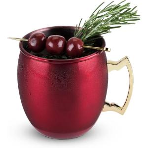 Twine 3621 Old Kentucky Home: Hammered Copper Moscow Mule Mug, 16 oz(Red)