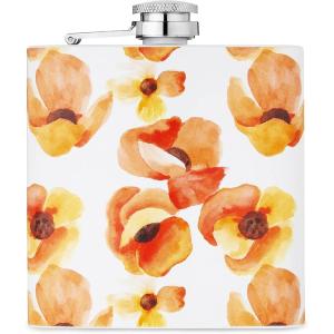 Twine 6 oz Poppy Metal Flasks, Multicolor(Multicolor)