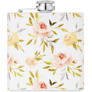 Twine 6 oz Rose Metal Flasks, Multicolor