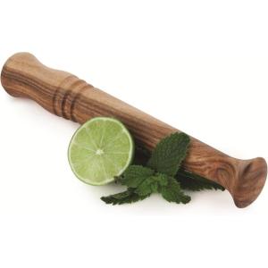 Twine Acacia Wood Mojito Muddler for Cocktails with Jute Storage Pouch, Bar Accessories, Cocktail Muddler, Drink Muddler, Set of 1, Wood Grain