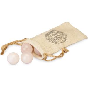 Twine Rose Quartz Wine Gems, Pink Drink Chillers, Real Polished Rose Quartz Stone Spheres, Whiskey Stones, Pink, Set of 6(Glacier Gems)