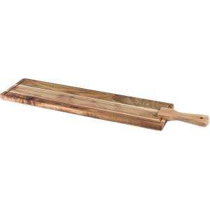Twine Rustic Farmhouse Tapas Board Serveware, Acacia Wood Plank, Cheese Tray with Handle Brown(Tapas Cheese Board)