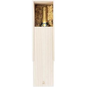 Twine Single Wooden Wine Gift Box with Sliding Lid, Champagne Gift Box, Perfect for Housewarming, Weddings, and Special Celebrations, Holds 1 Bottle, Wine Accessories, Paulownia Wood Storage Boxes